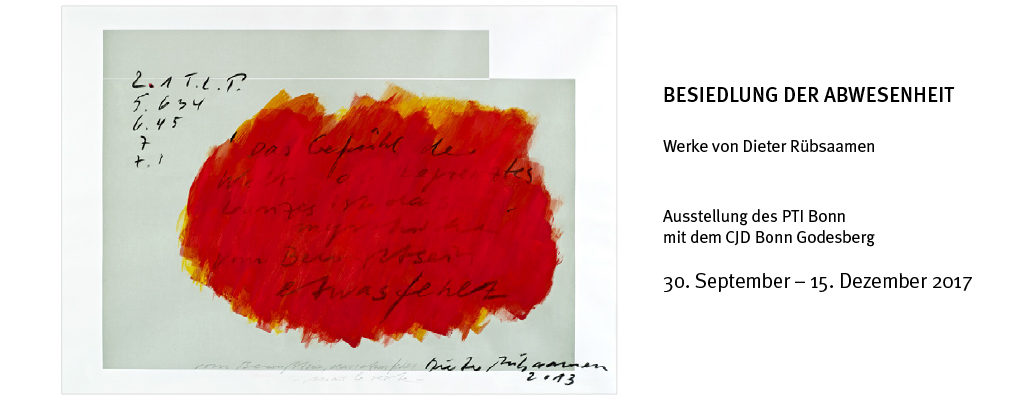 Ausstellung Besiedlung der Abwesenheit – Dieter Rübsaamen